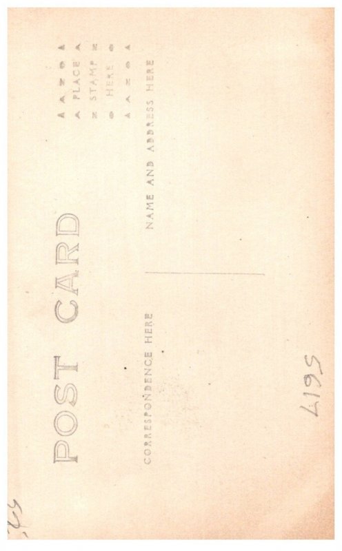 Child and Dog in Field   RPPC