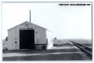 c1956 Cri&p McCallsburg Iowa IA Railroad Train Depot Station RPPC Photo Postcard