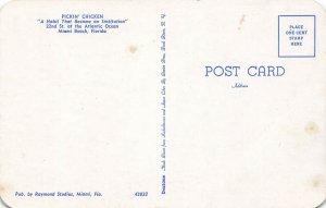 Miami Beach FL Pickin' Chicken Drive-Up Restaurant Postcard 