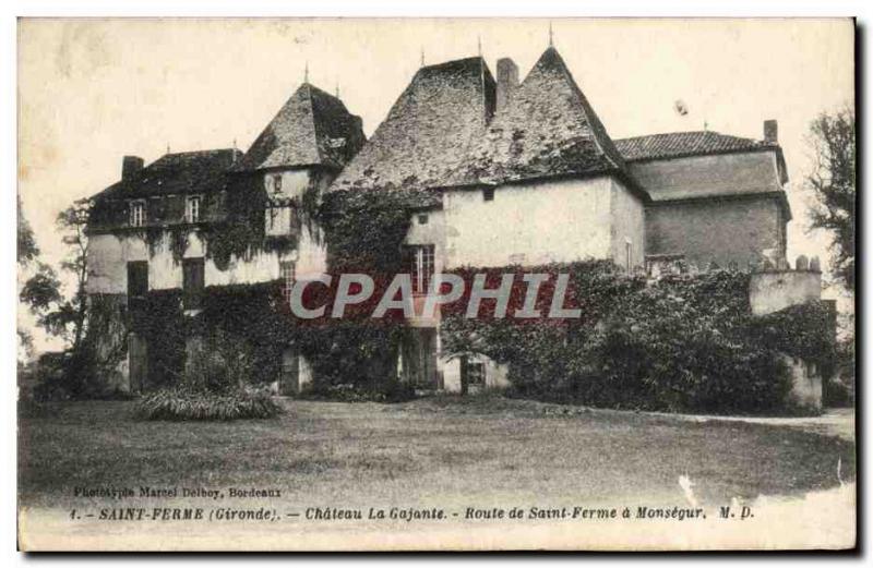 Postcard Old Saint Ferme Chateau La Gajante Saint Farm Road has Monsegur
