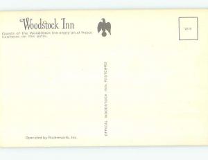 Unused Pre-1980 WOODSTOCK INN OUTDOOR RESTAURANT Woodstock Vermont VT L1468