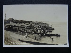 Kent - Isle of Sheppey SHEERNESS West Beach ANIMATED BEACH c1930s RP Postcard