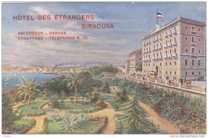 Hotel Des Estrangers, Sailing Boats, Steamer, Siracusa, Sicilia, Italy, 00-10s