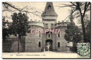 Old Postcard Busset L & # 39Entree du Chateau