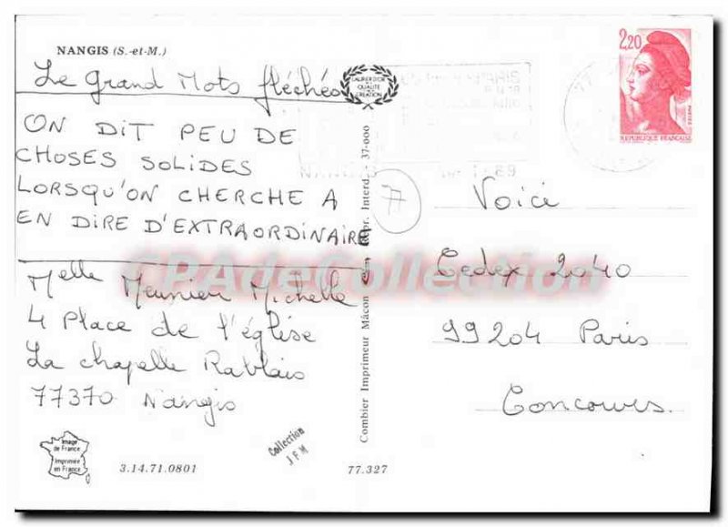 Postcard Modern Nangis (S & M)