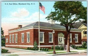 MOORHEAD CITY, North Carolina NC   POST OFFICE Carteret County c1940s  Postcard