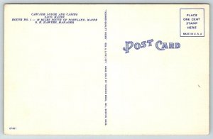 Cascade Lodge and Cabins  Saco   Maine   Postcard  c1945