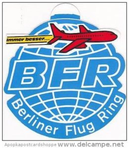BERLINER FLUG RING VINTAGE AVIATION LABEL