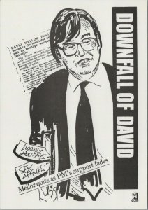 Politics Postcard - Resignation of David Mellor as Heritage Minister  RR13394