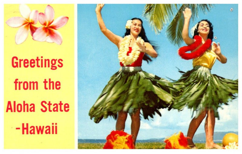 Hawaii  GREETINGS  Hula Maidens