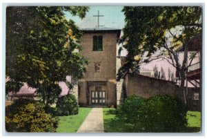 1930 Exterior San Miguel Oldest Church Santa Fe New Mexico NM Antique Postcard