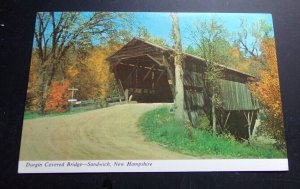 UNUSED POSTCARD - DURGIN COVERED BRIDGE, SANDWICH, NEW HAMPSHIRE