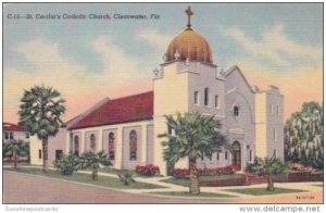 Florida Clearwater St Cecelia's Catholic Church 1948 Curteich