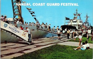 Annual Coast Guard Festival Grand Haven Michigan MI Postcard UNP VTG Dexter 