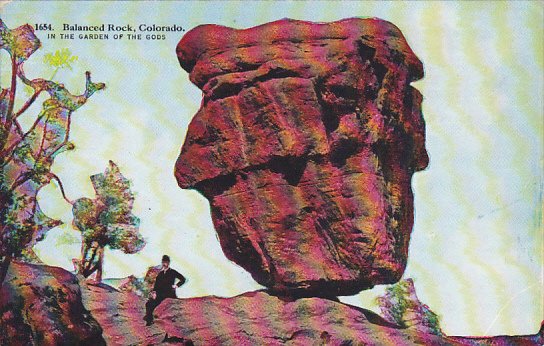 Colorado The Balanced Rock Garden Of The Gods Pikes Peak Region 1912