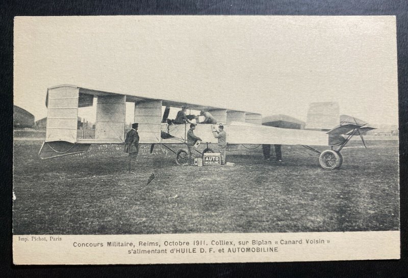 Mint France Real Picture Postcard Early Aviation Canard Voisin Biplane 