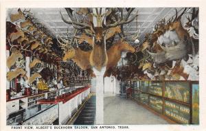 E3/ San Antonio Texas Tx (10) Postcards Albert's Buckhorn Saloon Interior