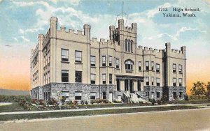 High School Yakima Washington 1921 postcard