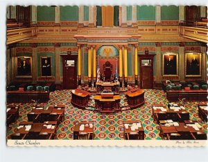 Postcard Senate Chambers Michigan State Senate Lansing Michigan USA