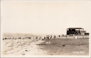 Bathing at Crescent Beach BC Swimming Bathers Real Photo Postcard H25