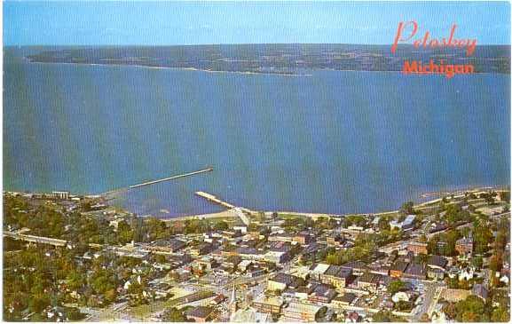 Air View of Petoskey Michigan MI