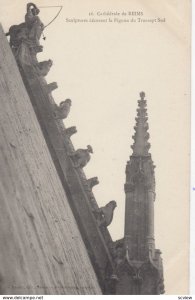 REIMS , France , 1900-10s ; Cathedral ; Gargoyles #4