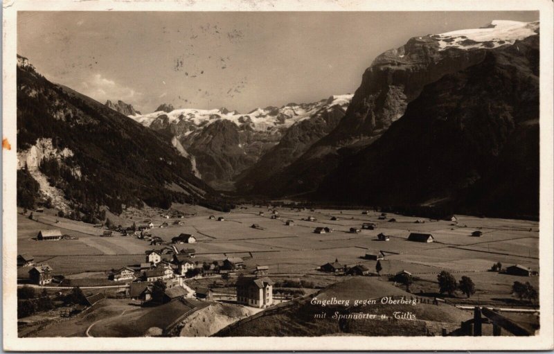 Switzerland Engelberg gegen Oberberg mit Spannörter Vintage RPPC C035