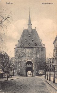 L308 Germany 1916 feldpost WWI Marschiertor Aachen postcard