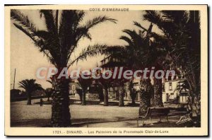 Old Postcard Dinard Les Palmiers De La Promenade Clair De Lune