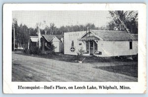 Whipholt Minnesota Postcard Bloomquist Bud's Place Leech Lake Albin 1910 Vintage