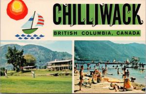 Chilliwack BC British Columbia Cultus Lake Multiview Unused Vintage Postcard D62