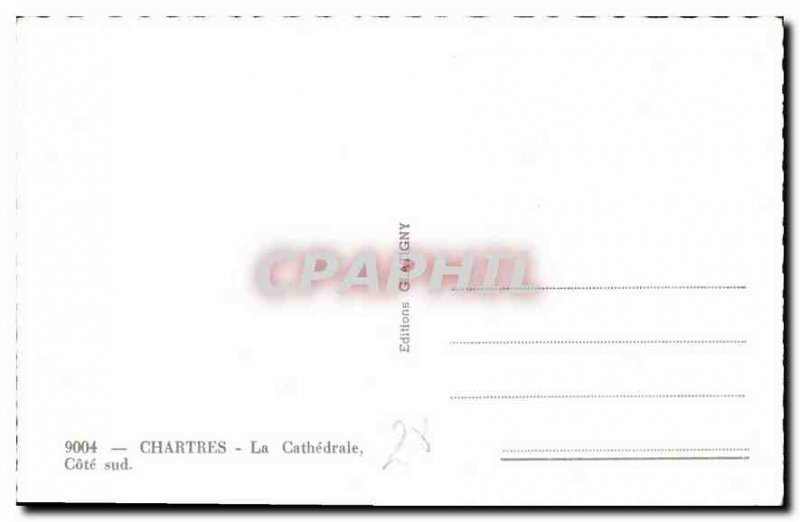 Old Postcard Chartres Cathedral The south coast