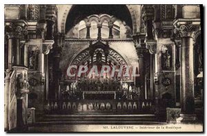 Old Postcard Louvesc Basilica Interior