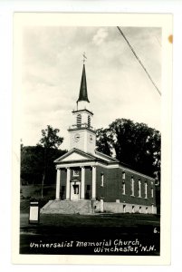 NH - Winchester. Universalist Memorial Church    RPPC