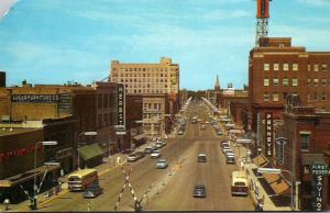 North Dakota Fargo Broadway Looking North 1964