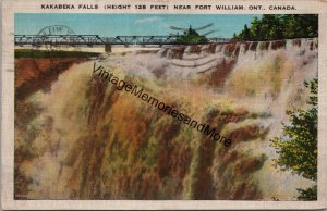 Kakabeka Falls near Fort William Ontario Canada Postcard PC215