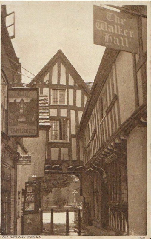 Worcestershire Postcard - Old Gateway - Evesham - Ref  2194A