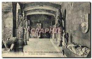 Old Postcard Lot Chateau De Castelnau Bretenoux illustrates the sculptures ga...