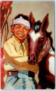 Phoenix JAY DATUS~NATIVE AMERICAN Indian Boy First National Bank Arizona Mural