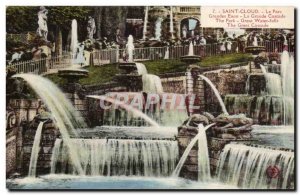 Postcard Old Saint Cloud Park Fountains La Grande Cascade
