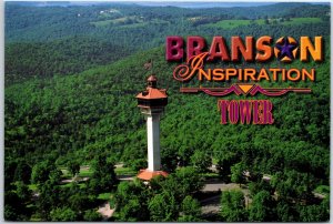 VINTAGE CONTINENTAL SIZE POSTCARD INSPIRATION TOWER AT BRANSON MO