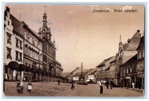 c1910 Great Namesti Strakonice Czech Republic Posted Antique Postcard