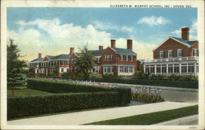 Dover DE Elizabeth Murphy School c1920 Postcard