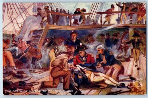 Cadiz Spain Postcard The Death of Nelson at Trafalgar c1910 Oilette Tuck Art