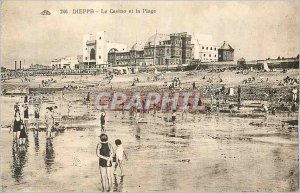 Old Postcard Dieppe Casino and the Beach