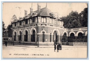 Fontainebleau Seine-et-Marne France Postcard The Hotel Des Postes 1922