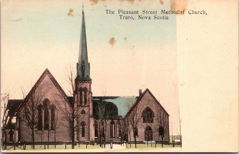 VINTAGE POSTCARD THE PLEASANT STREET METHODIST CHURCH TRURO NOVA SCOTIA [marks]