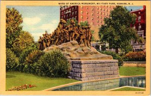 Postcard MONUMENT SCENE Newark New Jersey NJ AN9146