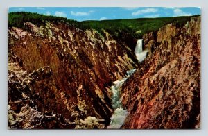 Yellowstone National Park WY Grand Canyon & Lower Falls Chrome Postcard 