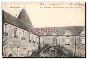 Old Postcard Pontivy Court of Rohan castle honor